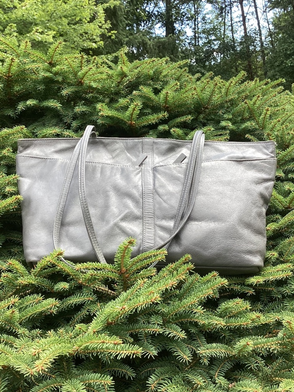 Beautiful Latico USA Gray Fine Genuine Leather Tote Style Handbag🦋